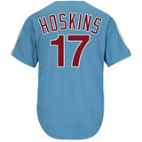 Rhys Hoskins #17 Philadelphia Phillies Light Blue Alternate Official Cool Base Cooperstown Player Jersey
