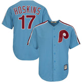 Rhys Hoskins #17 Philadelphia Phillies Light Blue Alternate Official Cool Base Cooperstown Player Jersey