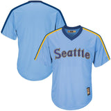 Seattle Mariners Youth Light Blue Cooperstown Collection Cool Base Replica Team Jersey