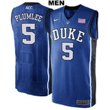 Mason Plumlee #5 Duke Blue Devils Stitched Mens College Basketball Jersey