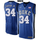 Wendell Carter Jr. #34 Duke Blue Devils Stitched Mens College Basketball Jersey