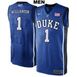 Zion Williamson #1 Duke Blue Devils Stitched Mens College Basketball Jersey