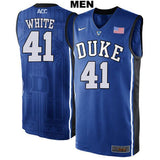 Jack White #41 Duke Blue Devils Stitched Mens College Basketball Jersey