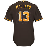 Manny Machado #13 San Diego Padres Youth Brown Official Cool Base Player Jersey