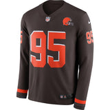 Myles Garrett Cleveland Browns Brown Therma Long Sleeve Jersey