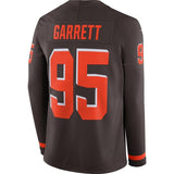 Myles Garrett Cleveland Browns Brown Therma Long Sleeve Jersey