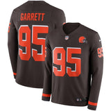 Myles Garrett Cleveland Browns Brown Therma Long Sleeve Jersey