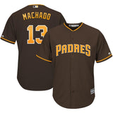 Manny Machado #13 San Diego Padres Youth Brown Official Cool Base Player Jersey
