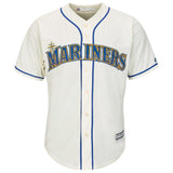 Seattle Mariners White/Aqua/Cream Official Cool Base Jersey