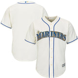 Seattle Mariners White/Aqua/Cream Official Cool Base Jersey