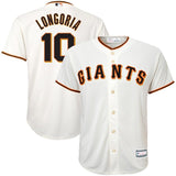 Evan Longoria #10 San Francisco Giants Youth Cream Home Cool Base Replica Player Jersey