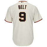 Brandon Belt San #9 Francisco Giants Cream Cool Base Alternate Player Jersey