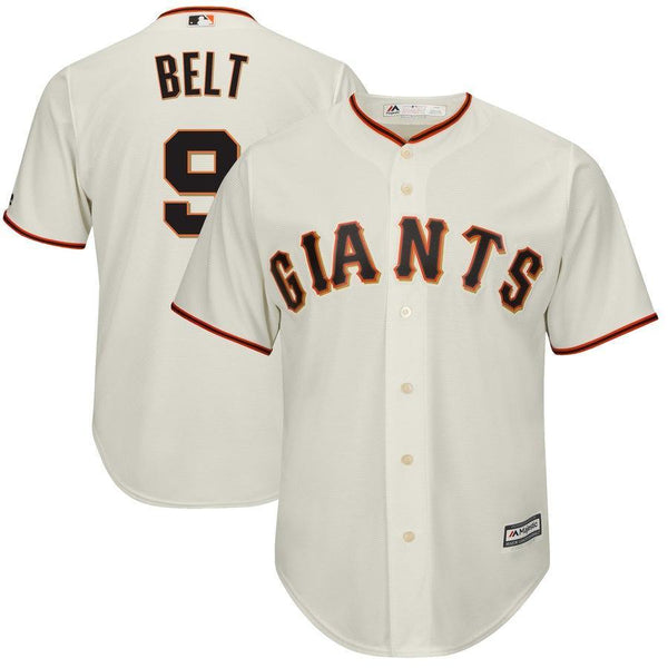Brandon Belt San #9 Francisco Giants Cream Cool Base Alternate Player Jersey
