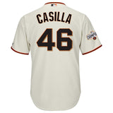 Santiago Casilla #46 San Francisco Giants Cream Cool Base Jersey