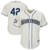 Seattle Mariners #42 Cream 2018 Jackie Robinson Day Official Cool Base Jersey