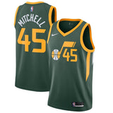 Donovan Mitchell #45 Utah Jazz Green 2018/19 Mens Swingman Jersey