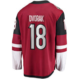 Christian Dvorak #18 Arizona Coyotes Garnet Breakaway Player Jersey