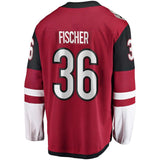 Christian Fischer #36 Arizona Coyotes Garnet Breakaway Player Jersey
