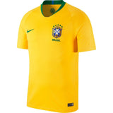 Brazil National Team Gold/Green 2018 Home Replica Stadium Blank Jersey