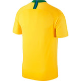 Brazil National Team Gold/Green 2018 Home Replica Stadium Blank Jersey