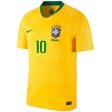 Neymar Santos #10 Brazil National Team Gold 2018 Home Replica Stadium Player Jersey
