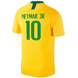 Neymar Santos #10 Brazil National Team Gold 2018 Home Replica Stadium Player Jersey