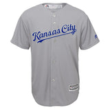 Kansas City Royals Youth Gray Road Official Cool Base Jersey