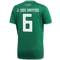 Jonathan dos Santos  #6 Mexico National Team Green 2018 Home Replica Jersey