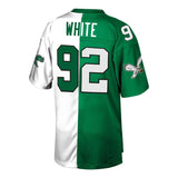 Reggie White #92 Philadelphia Eagles Green/White 1990 Retired Player Split Replica Jersey