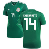 Javier Hernandez #14 Mexico National Team Green 2018 Home Replica Jersey