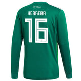 Hector Herrera #16 Mexico National Team Green 2018 Home Replica Long Sleeve Jersey