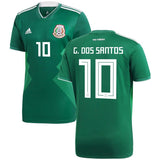Giovani dos Santos #10 Mexico National Team Green 2018 Home Replica Jersey