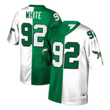 Reggie White #92 Philadelphia Eagles Green/White 1990 Retired Player Split Replica Jersey