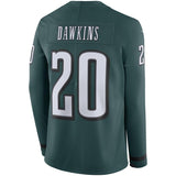 Brian Dawkins Philadelphia Eagles Green Therma Long Sleeve Jersey