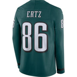 Zach Ertz Philadelphia Eagles Green Therma Long Sleeve Jersey