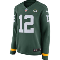 Rodgers Green Bay Packers Women's Green Therma Long Sleeve Jersey