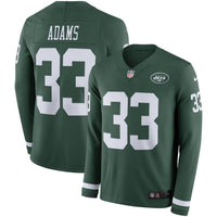 Jamal Adams New York Jets Green Therma Long Sleeve Jersey