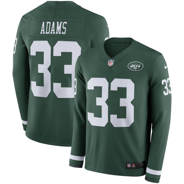 Jamal Adams New York Jets Green Therma Long Sleeve Jersey