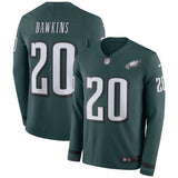 Brian Dawkins Philadelphia Eagles Green Therma Long Sleeve Jersey