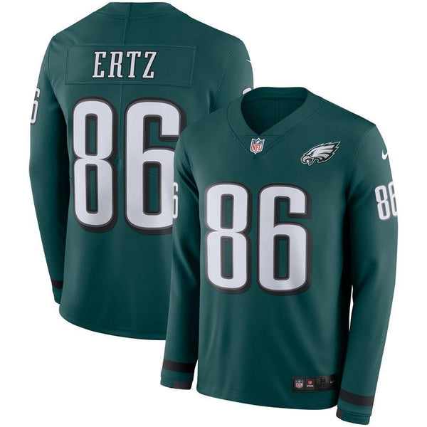 Zach Ertz Philadelphia Eagles Green Therma Long Sleeve Jersey