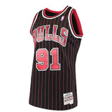 Dennis Rodman #91 Chicago Bulls Black 1995-96 Hardwood Classics Mens Swingman Jersey