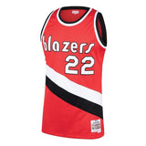 Clyde Drexler #22 Portland Trail Blazers Red Hardwood Classics Mens Swingman Jersey