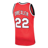 Clyde Drexler #22 Portland Trail Blazers Red Hardwood Classics Mens Swingman Jersey