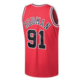 Dennis Rodman #91 Chicago Bulls 1997-98 Hardwood Classics Mens Swingman Jersey