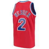 Chris Webber #2 Washington Wizards Red 1994-95 Hardwood Classics Mens Swingman Jersey