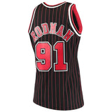 Dennis Rodman #91 Chicago Bulls Black 1995-96 Hardwood Classics Mens Swingman Jersey