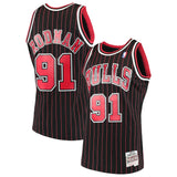 Dennis Rodman #91 Chicago Bulls Black 1995-96 Hardwood Classics Mens Swingman Jersey