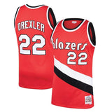 Clyde Drexler #22 Portland Trail Blazers Red Hardwood Classics Mens Swingman Jersey