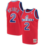 Chris Webber #2 Washington Wizards Red 1994-95 Hardwood Classics Mens Swingman Jersey