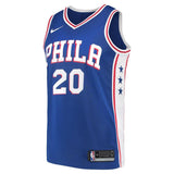 Markelle Fultz #20 Philadelphia 76ers Blue Mens Swingman Jersey - Icon Edition
